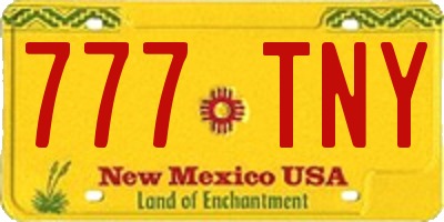 NM license plate 777TNY