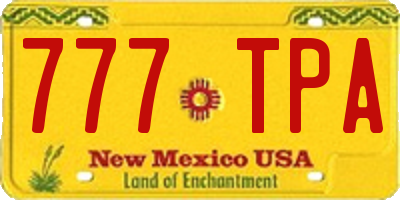 NM license plate 777TPA