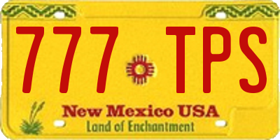 NM license plate 777TPS