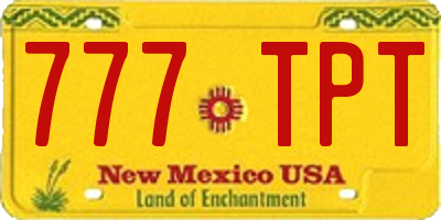 NM license plate 777TPT