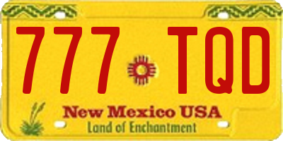 NM license plate 777TQD