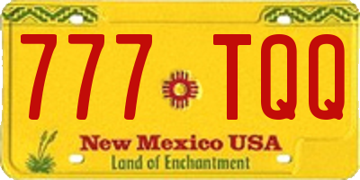 NM license plate 777TQQ
