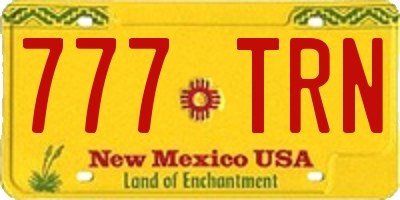 NM license plate 777TRN