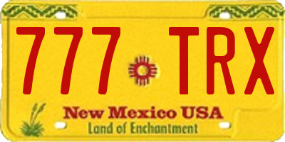 NM license plate 777TRX
