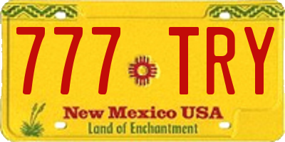 NM license plate 777TRY