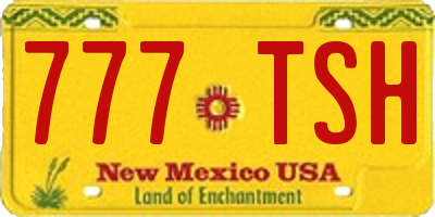 NM license plate 777TSH
