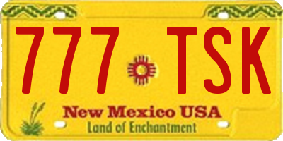 NM license plate 777TSK
