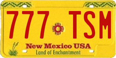 NM license plate 777TSM