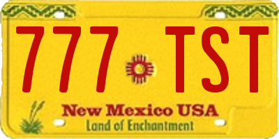 NM license plate 777TST