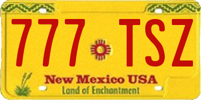 NM license plate 777TSZ