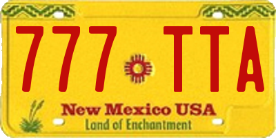 NM license plate 777TTA