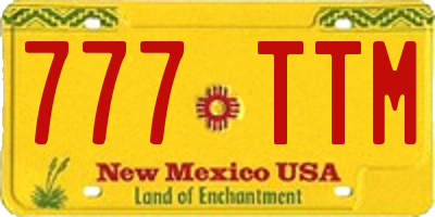 NM license plate 777TTM