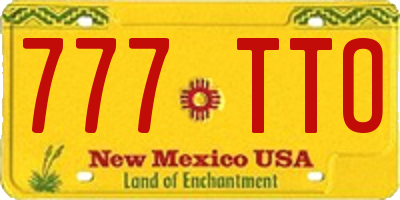 NM license plate 777TTO