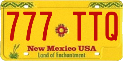 NM license plate 777TTQ