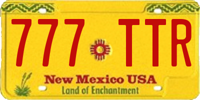 NM license plate 777TTR