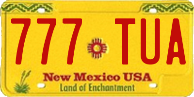 NM license plate 777TUA