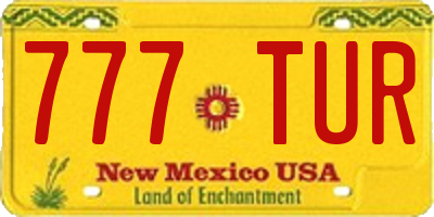 NM license plate 777TUR
