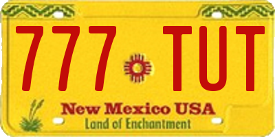NM license plate 777TUT