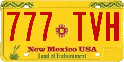 NM license plate 777TVH