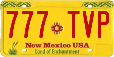 NM license plate 777TVP