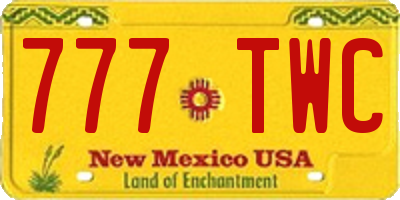 NM license plate 777TWC
