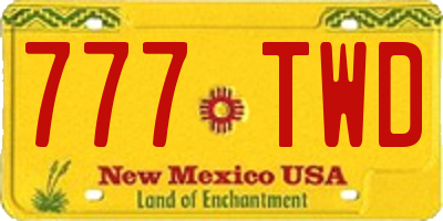 NM license plate 777TWD