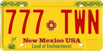 NM license plate 777TWN