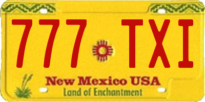 NM license plate 777TXI
