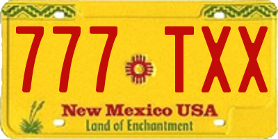 NM license plate 777TXX