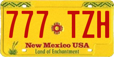 NM license plate 777TZH