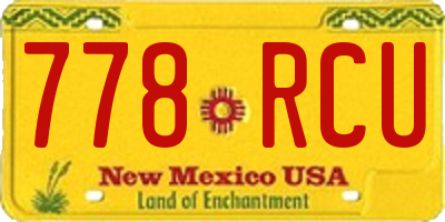 NM license plate 778RCU