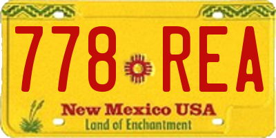 NM license plate 778REA