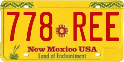 NM license plate 778REE