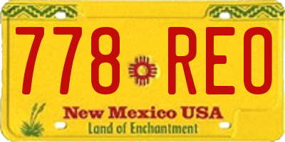 NM license plate 778REO
