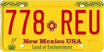 NM license plate 778REU