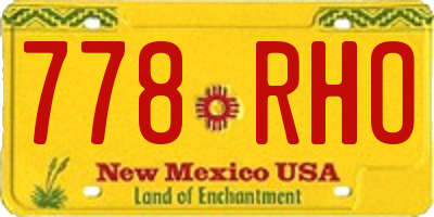 NM license plate 778RHO