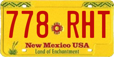 NM license plate 778RHT