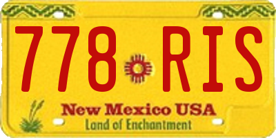 NM license plate 778RIS