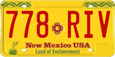 NM license plate 778RIV
