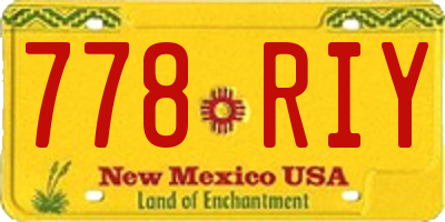NM license plate 778RIY