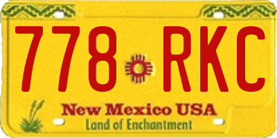 NM license plate 778RKC