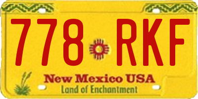 NM license plate 778RKF