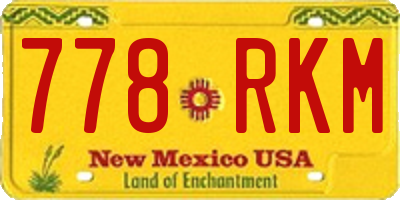 NM license plate 778RKM