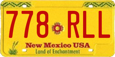 NM license plate 778RLL
