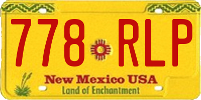 NM license plate 778RLP