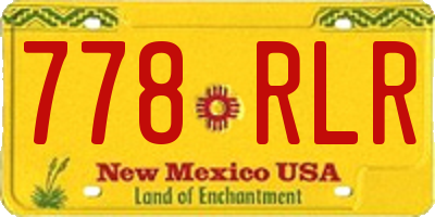 NM license plate 778RLR