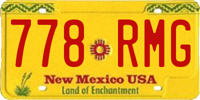 NM license plate 778RMG