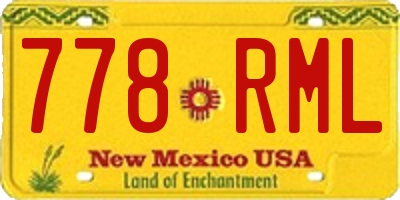 NM license plate 778RML