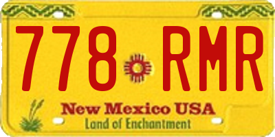 NM license plate 778RMR