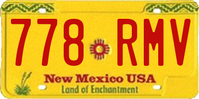 NM license plate 778RMV